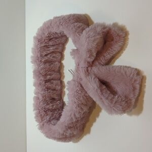 Headband Bunny Hair Wrap Fuzzy Pink